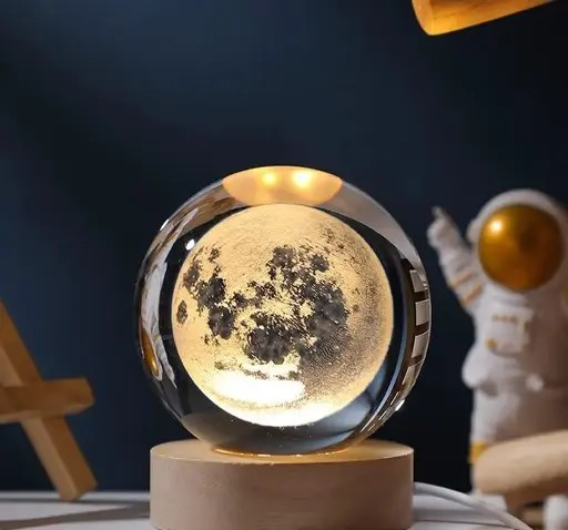 3D Starlit Crystal Globe